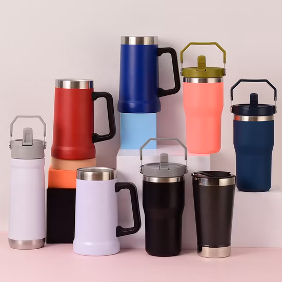 Gobelet personnalisé pour enfants, vente en gros, Thermo Sippy en acier inoxydable, tasses à café et à thé sous vide de 40oz avec couvercles et pailles